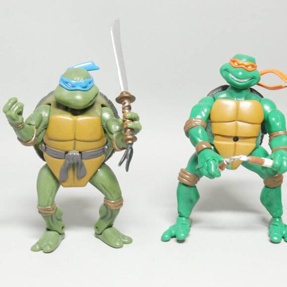 Vintage Ninja Turtles Figure Bundle Leonardo Donatello Michelangelo - Picture 2 of 4
